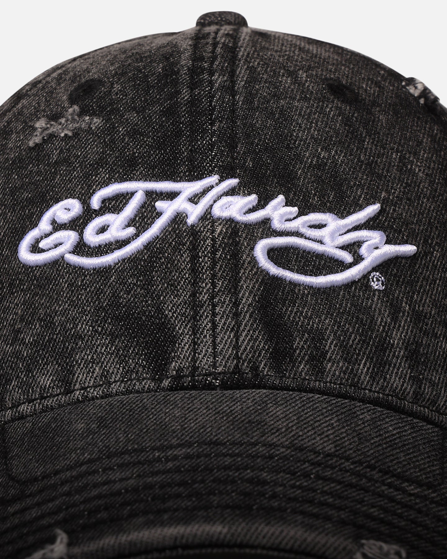 Ed Hardy Distressed Denim Strapback Cap Black Wash、mySite、zt4zffjzw