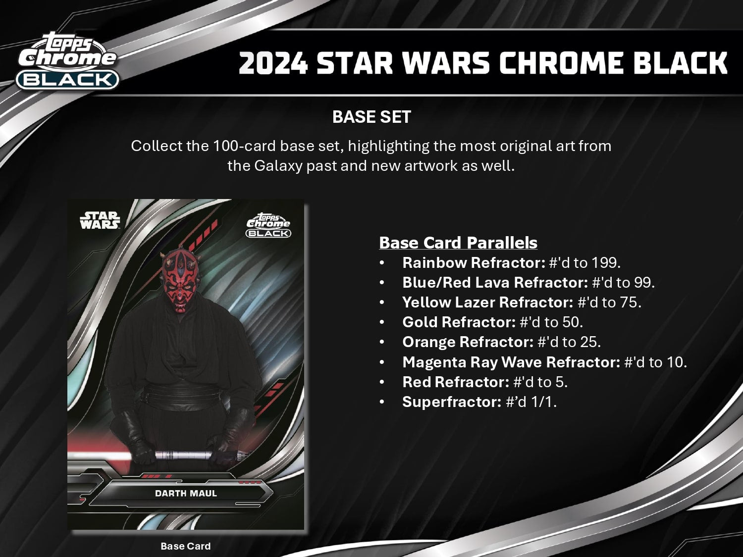 Topps Star Wars Chrome Black 2024 - Hobby Box、mySite、waistdrama