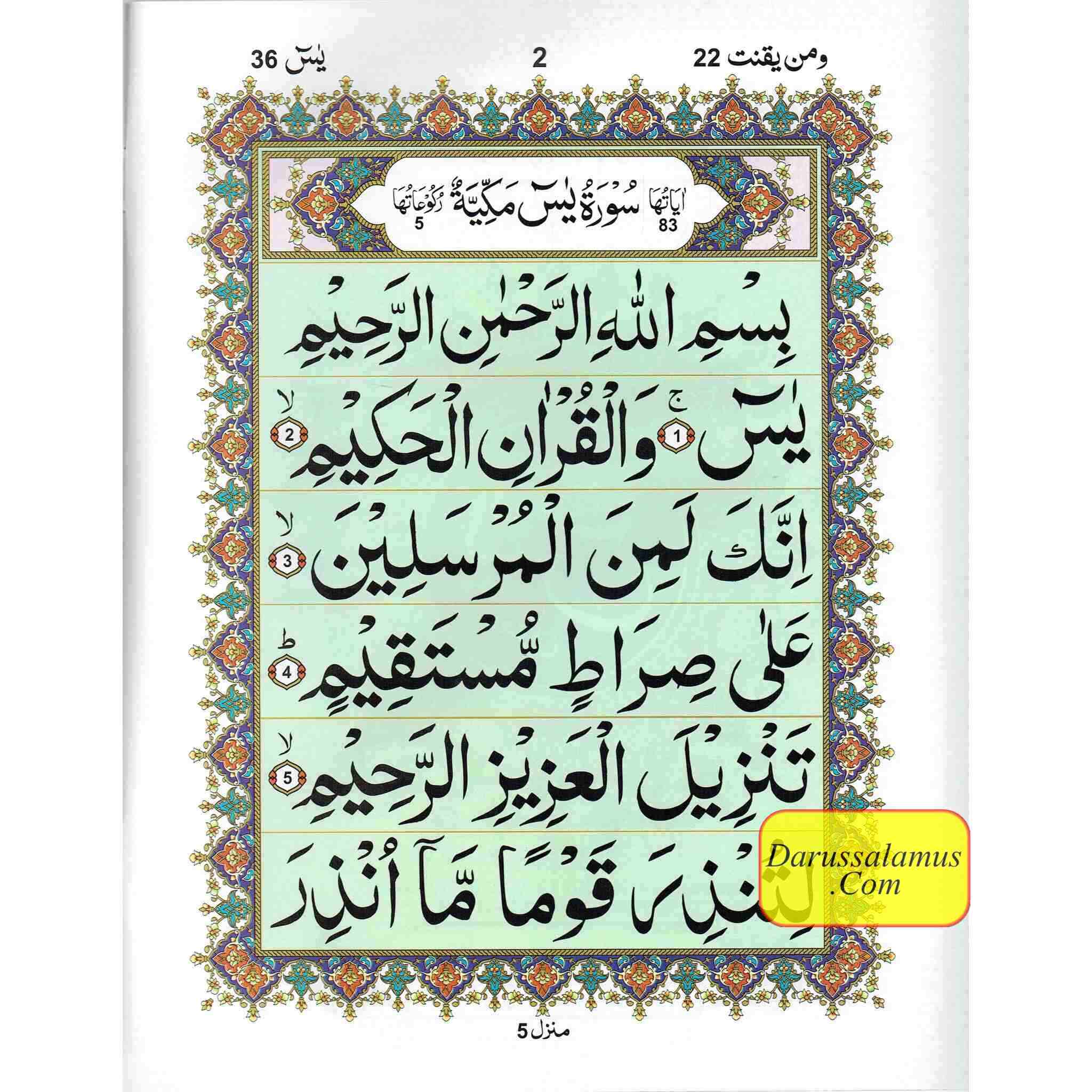 Sura Yaseen Large Size ( Extra Large Words) Persian ,Pakistani ,Indian Script, Ref 326、mySite、topwebapps