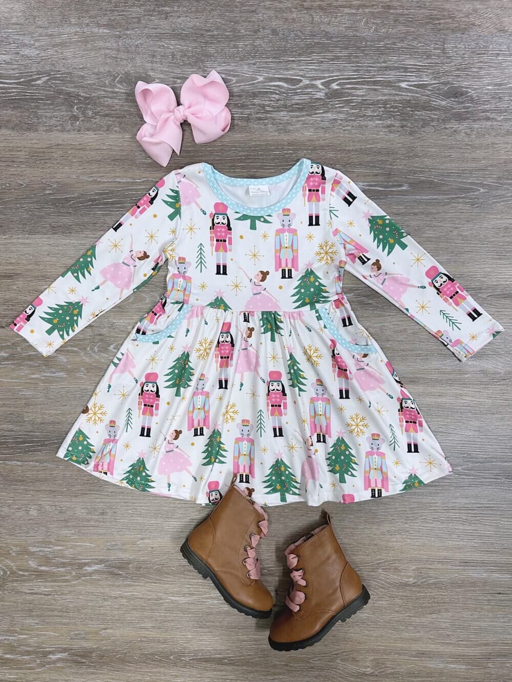 Nuts About Christmas Girls Nutcracker Christmas Dress、mySite、camillekostekn