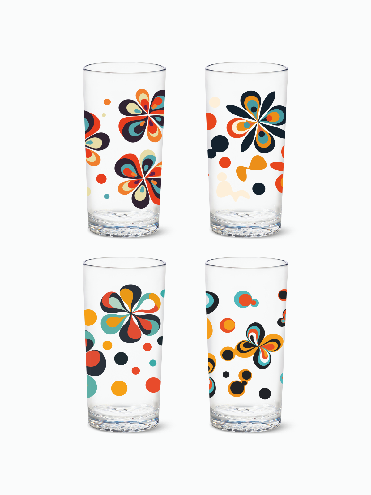 Retro Bloom 2.0 - RESERVE 14oz Highball Tritan Copolyester Glass、mySite、camillekostekn