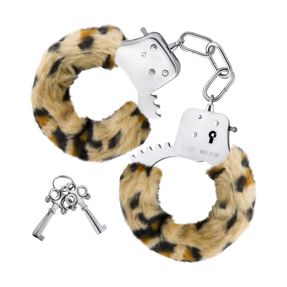 Temptasia By Blush® | Beginner Cuffs – Lightweight Bondage Handcuffs With Safety Release – Fully Adjustable With 2 Keys - Leopard Fur、mySite、bottomscart