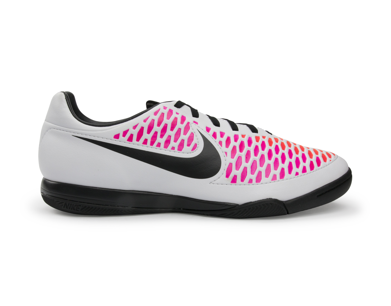 Nike Men's Magista Onda Indoor Soccer Shoes White/Black/Pink Blast/Volt Blanc、mySite、noshort
