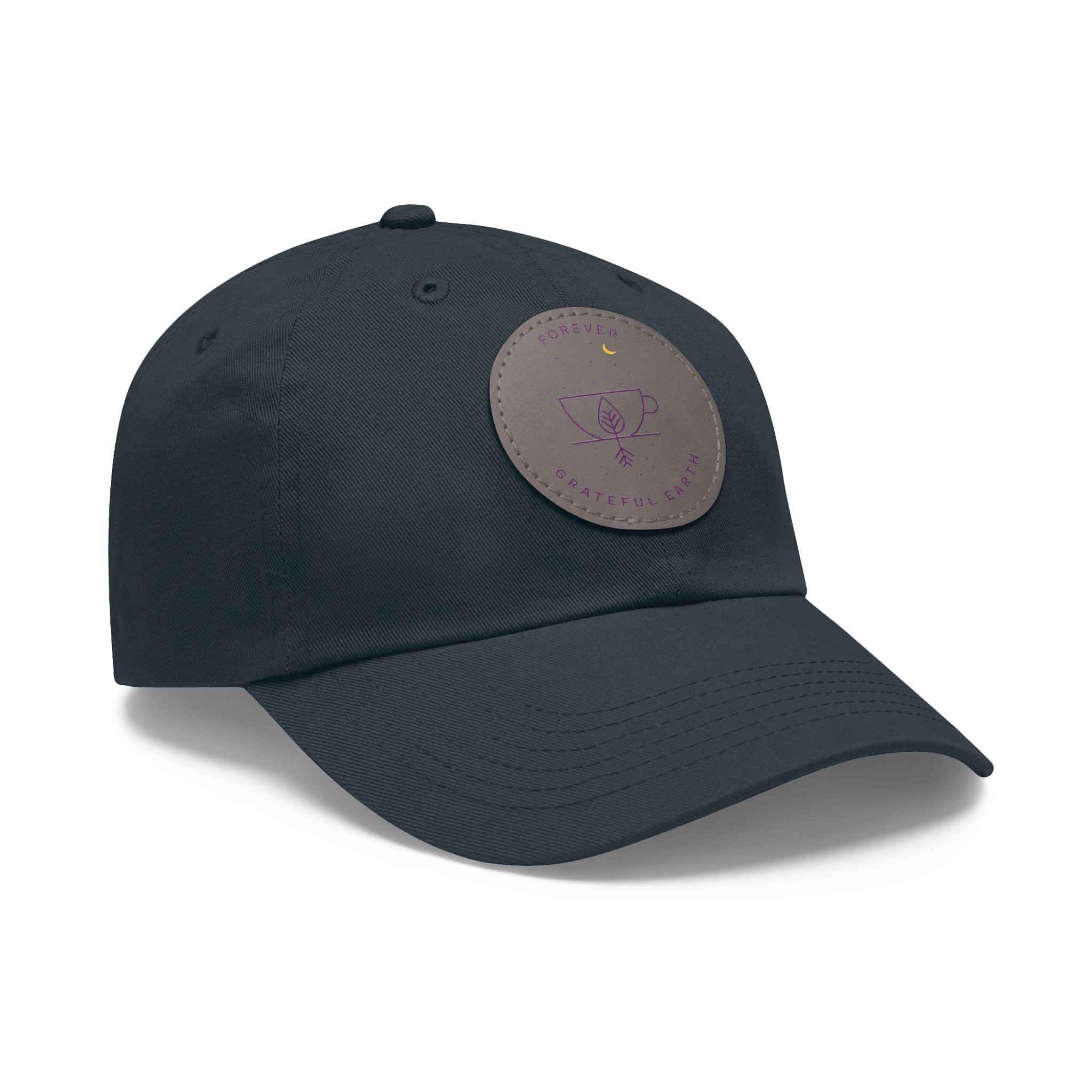 Dad Hat with Leather Patch (Round)、mySite、gigharbornorthrealestate