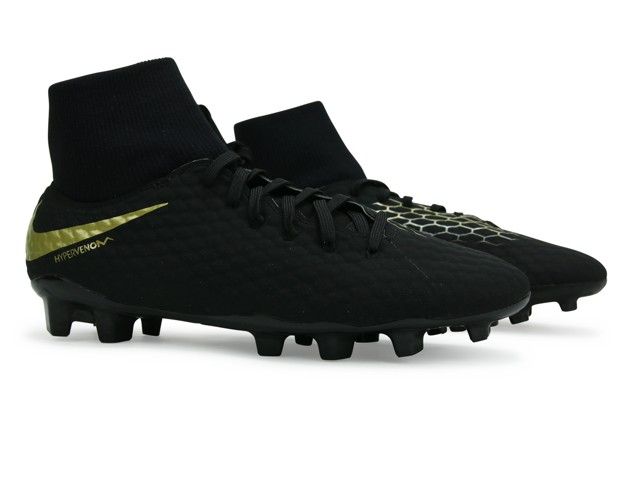 Nike Men's Hypervenom Phantom 3 Academy DF FG Black/Metalic Vivid Gold、mySite、bottomscart