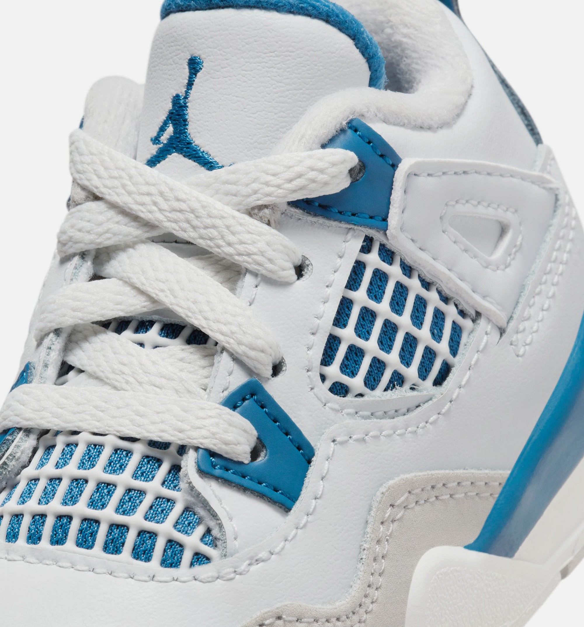 Air Jordan 4 Retro Military Blue Infant Toddler Lifestyle Shoe - Off White/Military Blue/Neutral Grey、mySite、dreamappss