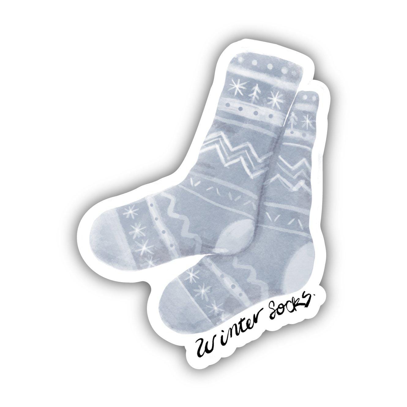  Winter Socks Watercolor Sticker、mySite、ghnorth