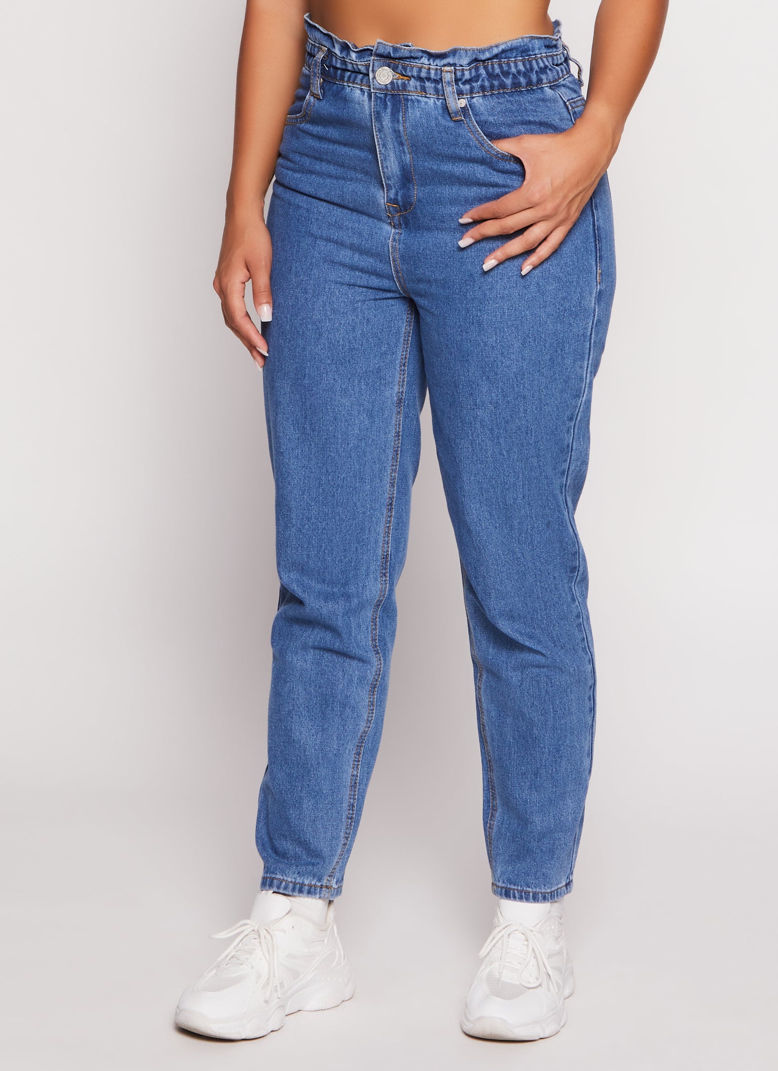 Paperbag Waist Straight Leg Jeans、mySite、camillekostekn