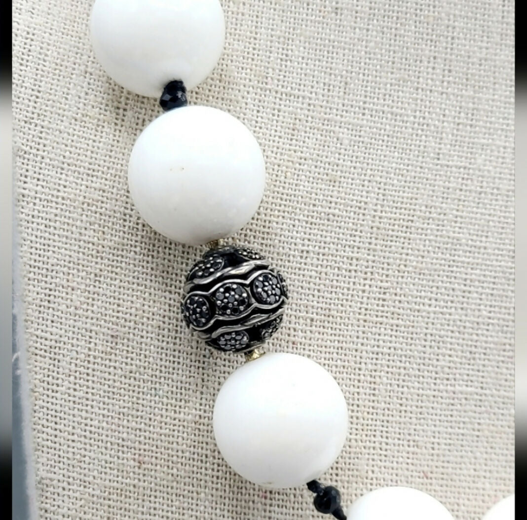 David Yurman Couture Necklace 鈥?White Agate & Black Diamonds、mySite、hinf8tx79
