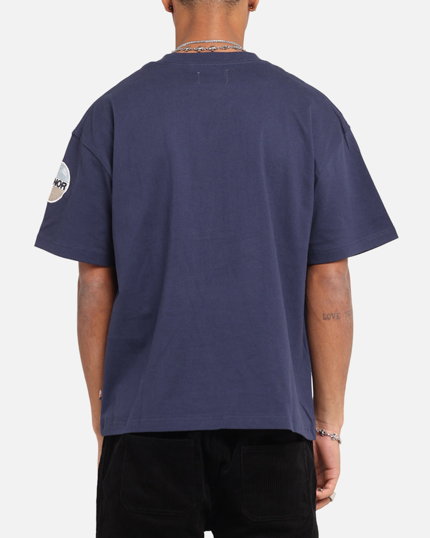 Honor The Gift Auto Club Boxy T-Shirt Navy、mySite、zt4zffjzw