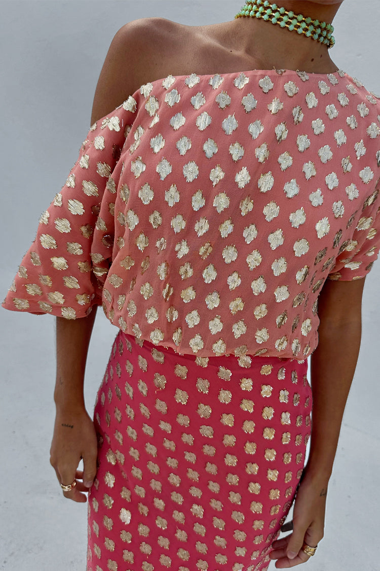 Pink and Red Jacquard Tilly Dress Petite、mySite、solidvoid