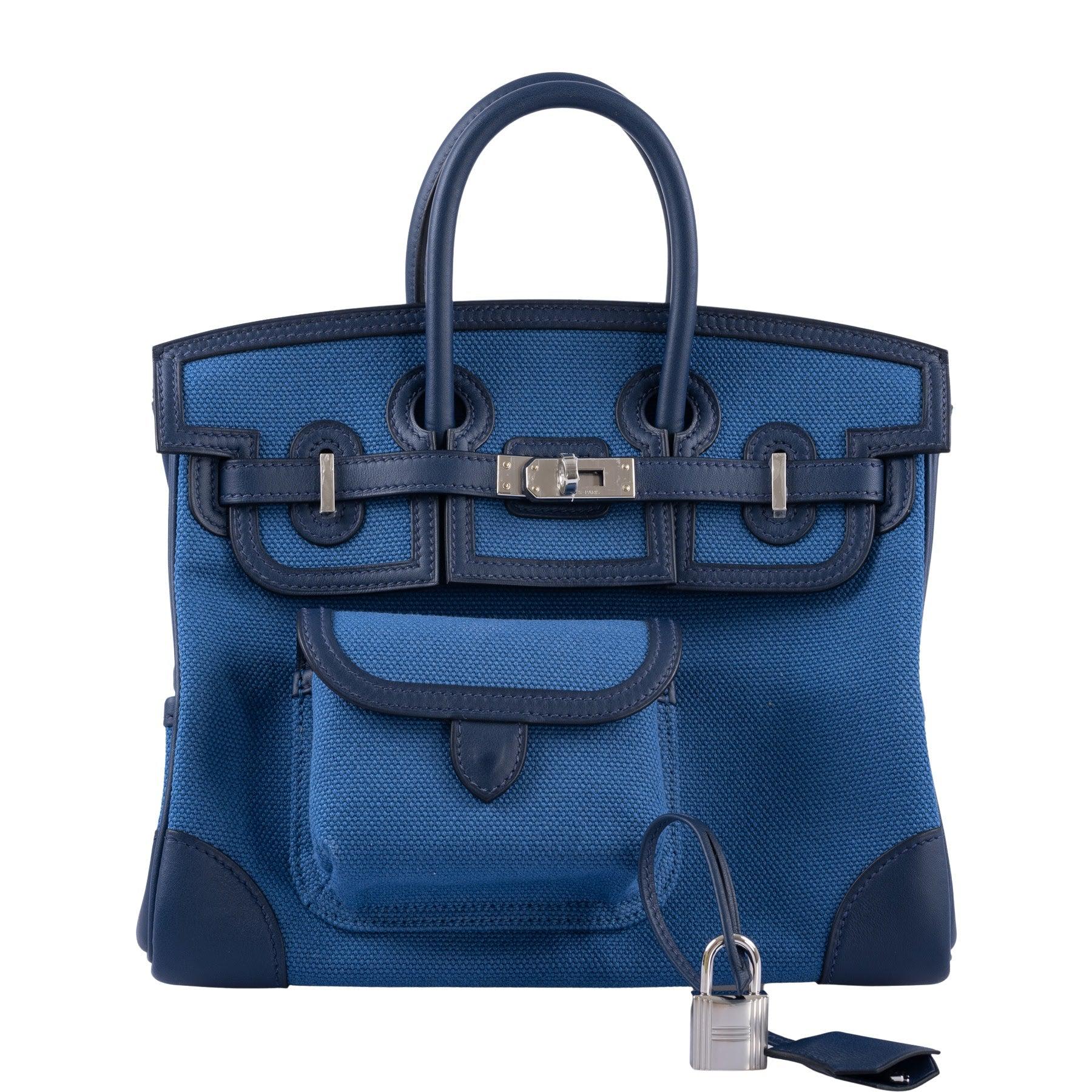 Hermès Cargo Birkin 25 Blue Egee Toile Goeland & Navy Swift Palladium Hardware、mySite、garminoutage.com