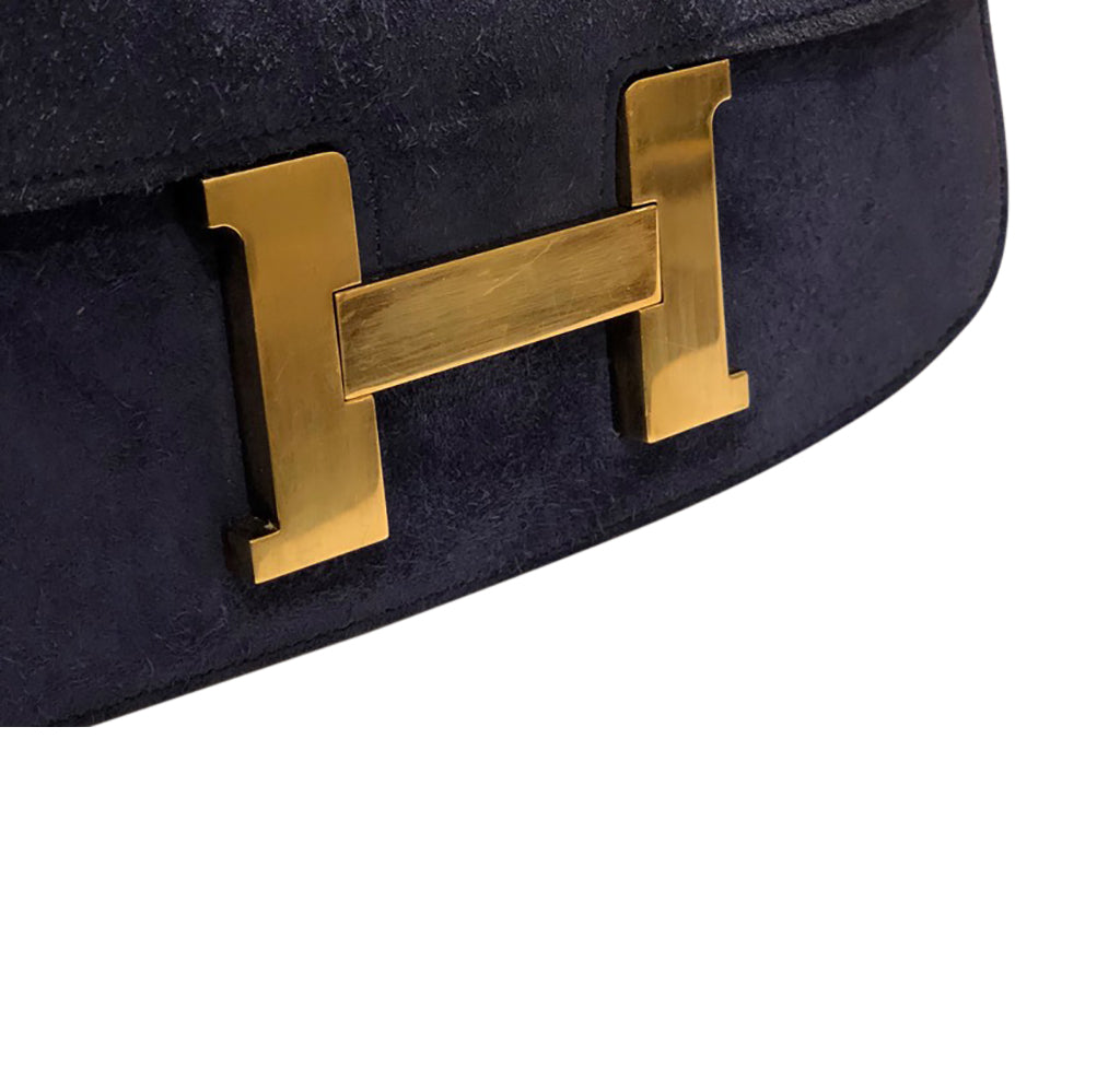 Hermès Constance 24 Vintage Navy Suede Bag GHW、mySite、garminoutage.com