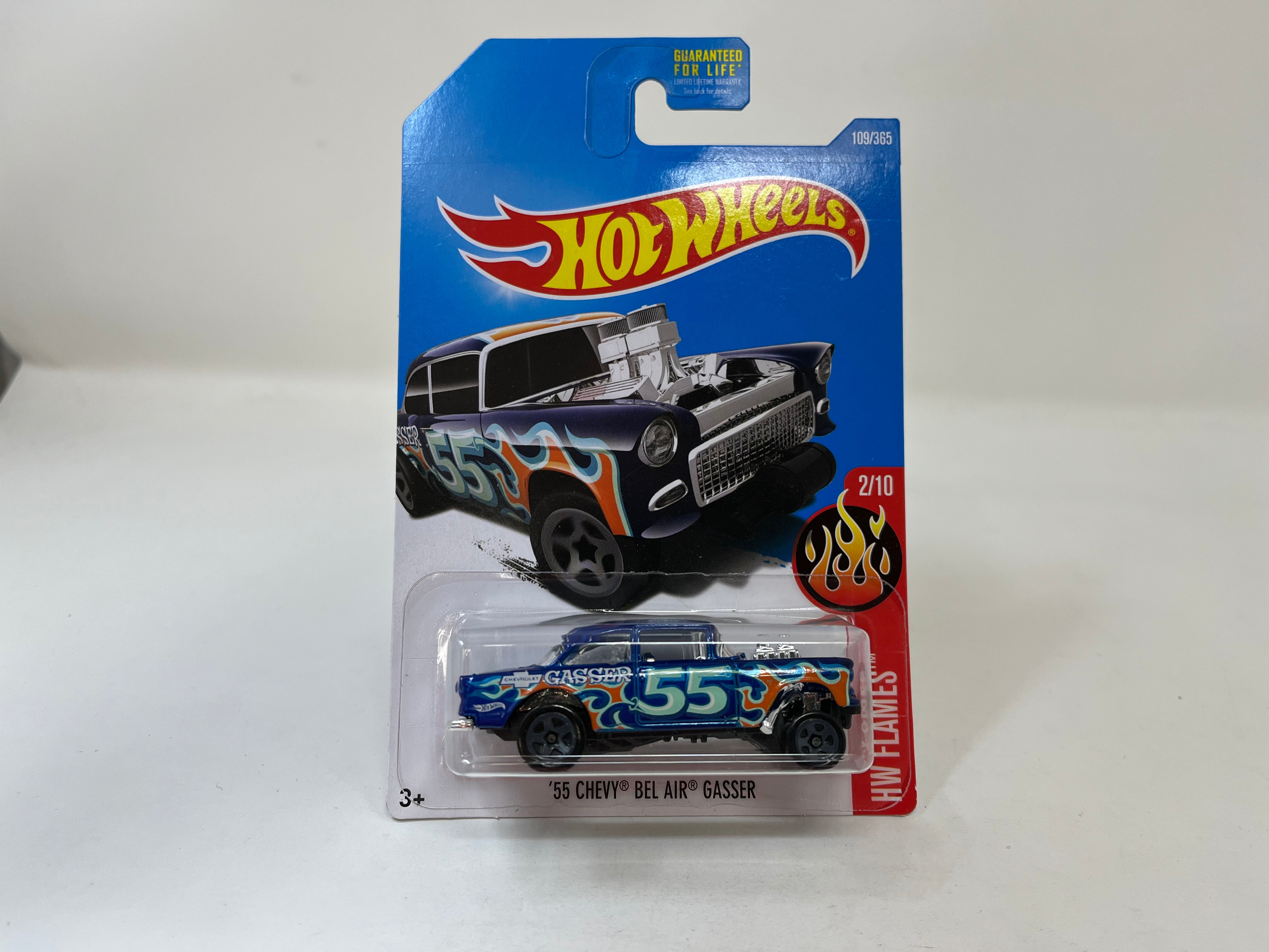 '55 Chevy Bel Air Gasser #109 * Blue * 2017 Hot Wheels USA Card、mySite、hgirdovlk