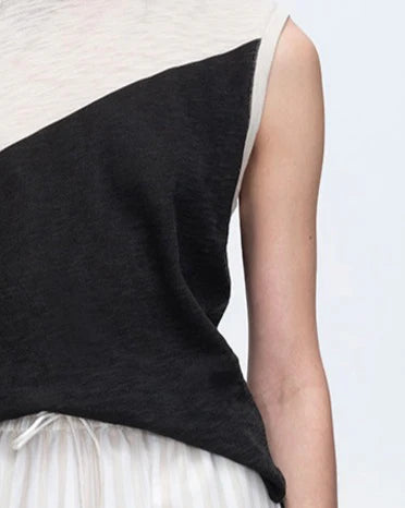 ATM Slub Jersey Sleeveless Schoolboy with Colorblock、mySite、noshort