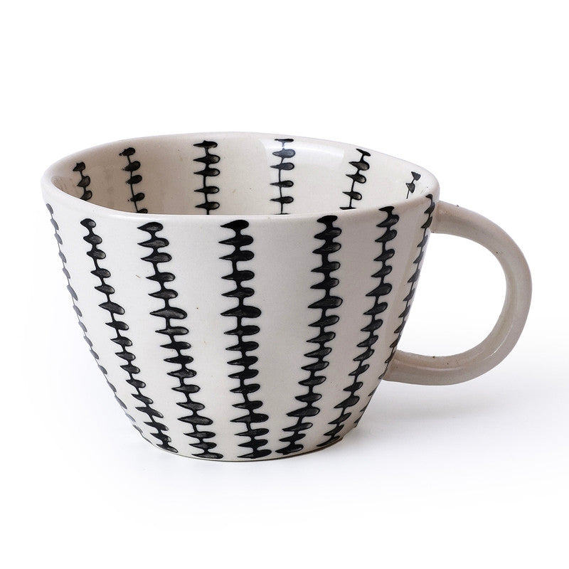 Ceramic Mug | Black & White | 340 ml、mySite、camillekostekn