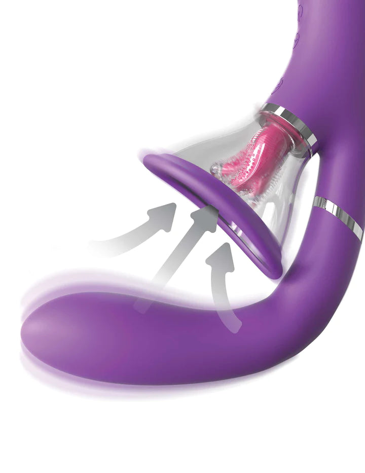 Her Ultimate Pleasure Pro | 4 Powerfull Motors | 10 Modes | Silicone Tongue | G Spot、mySite、bottomscart