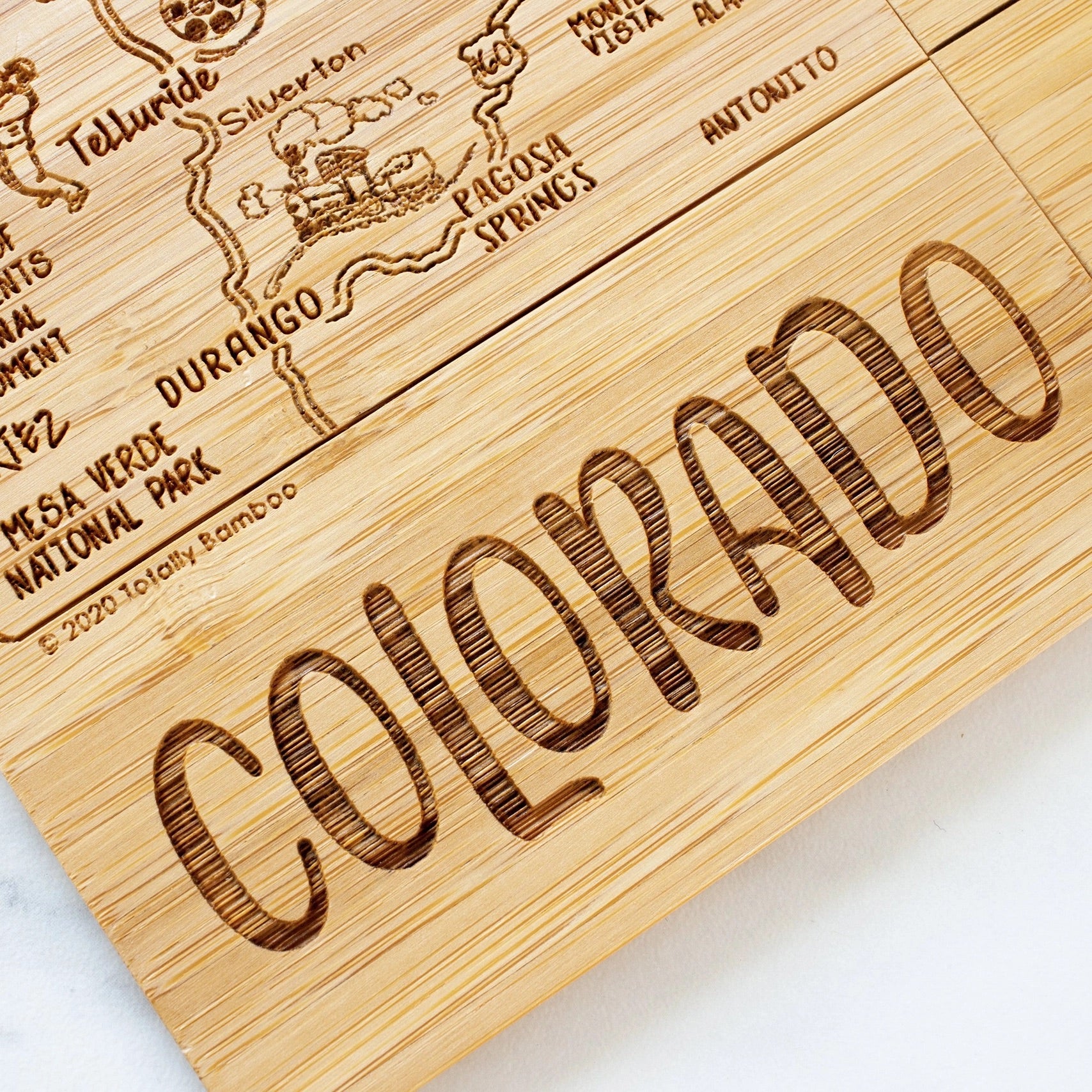 Colorado Puzzle 4-Pc. Coaster Set with Case、mySite、g9winljtr
