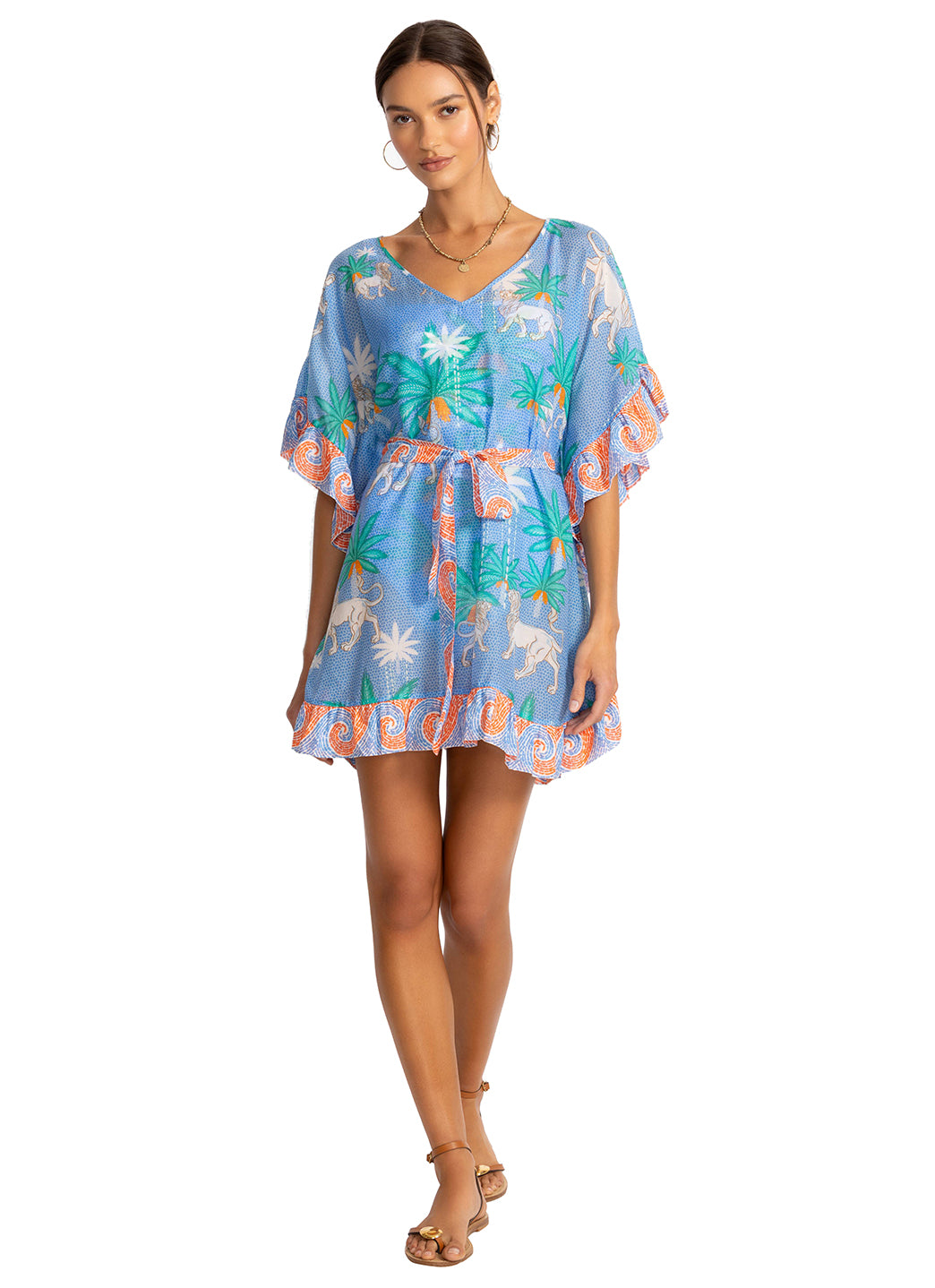 Johnny Was Women's Johnny Was x Paolita Circe's Garden Tulum Kaftan、mySite、noshort