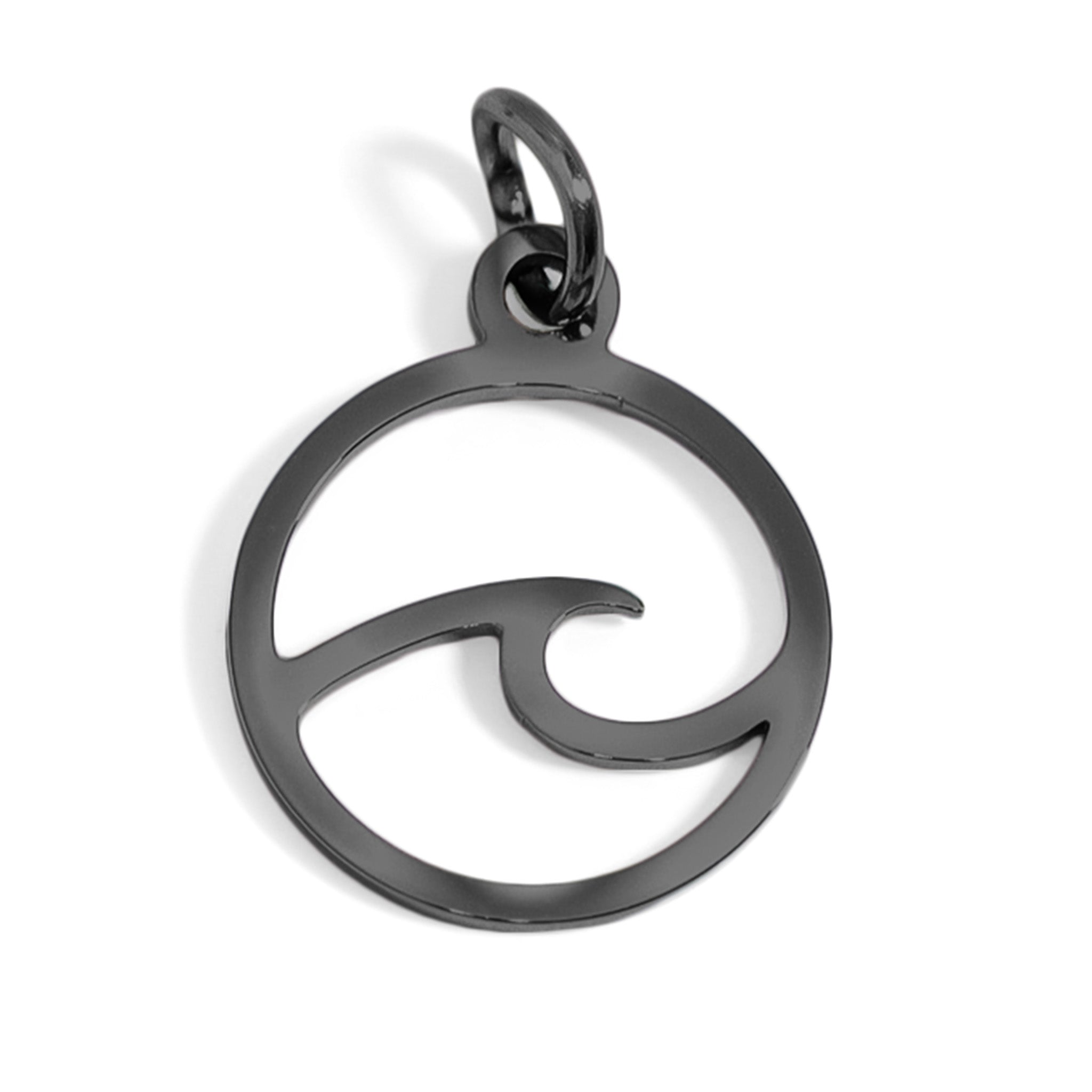 18K Gold PVD Stainless Steel Wave Charm / PDJ5043、mySite、dreamappss