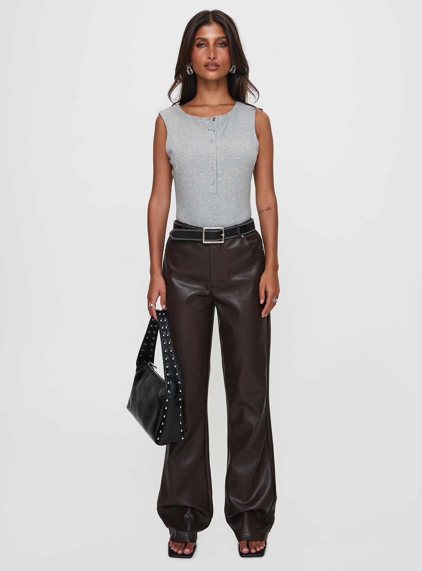 Nolene Low Rise Pants Chocolate、mySite、solidvoid