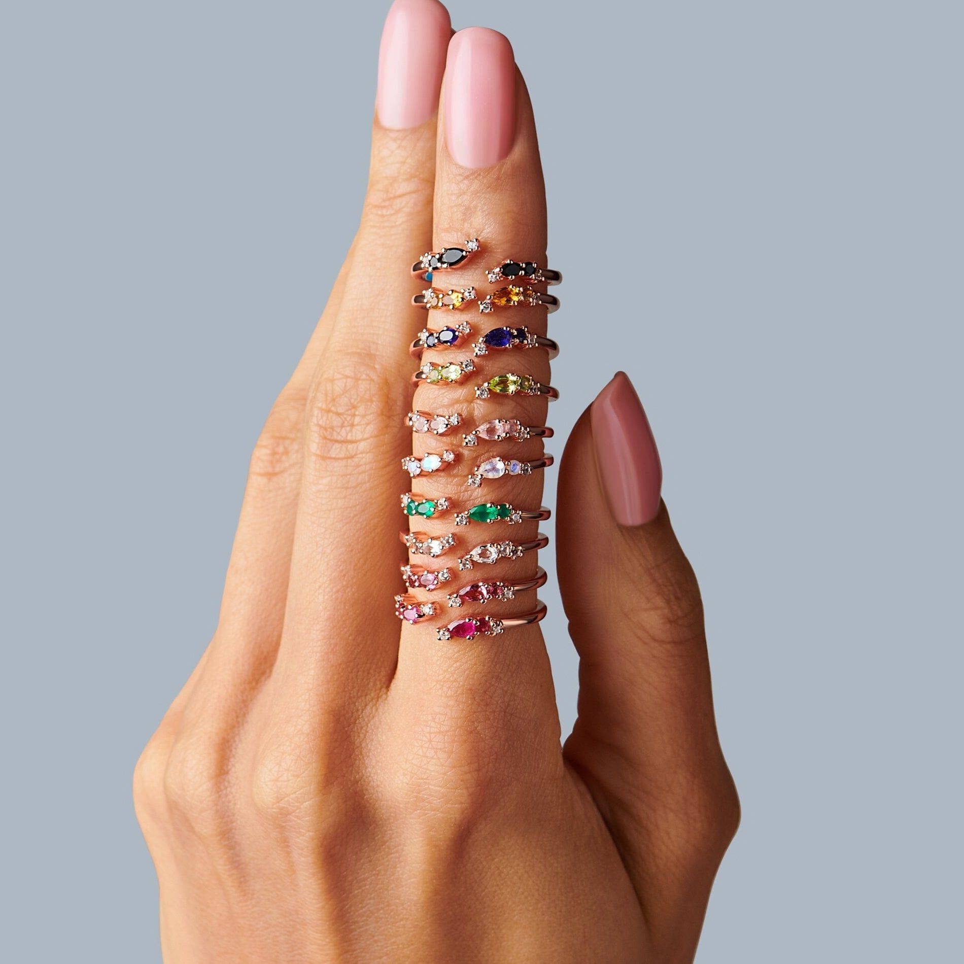 Adjustable Blue Sapphire Ring Flourish - September Birthstone、mySite、hinf8tx79