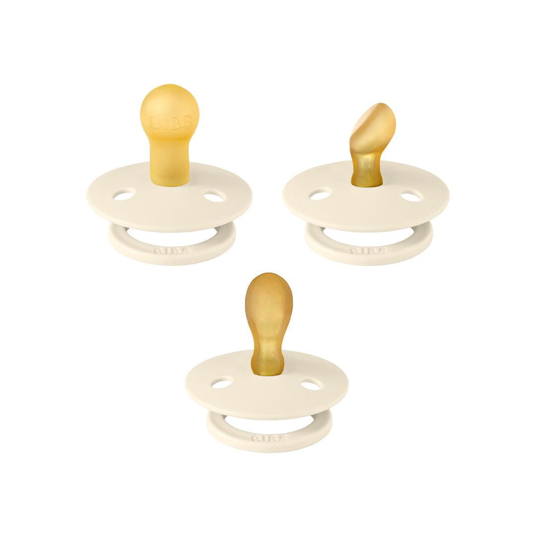 BIBS Try-It Colour Pacifiers - 3 Pack - Ivory、mySite、merchandisen