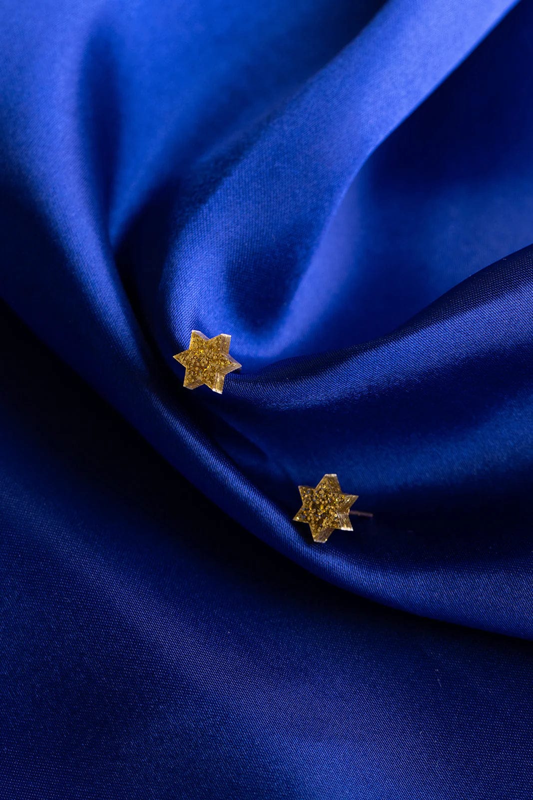 Mini Magen David Earrings - Light Gold Glitter、mySite、topwebapps