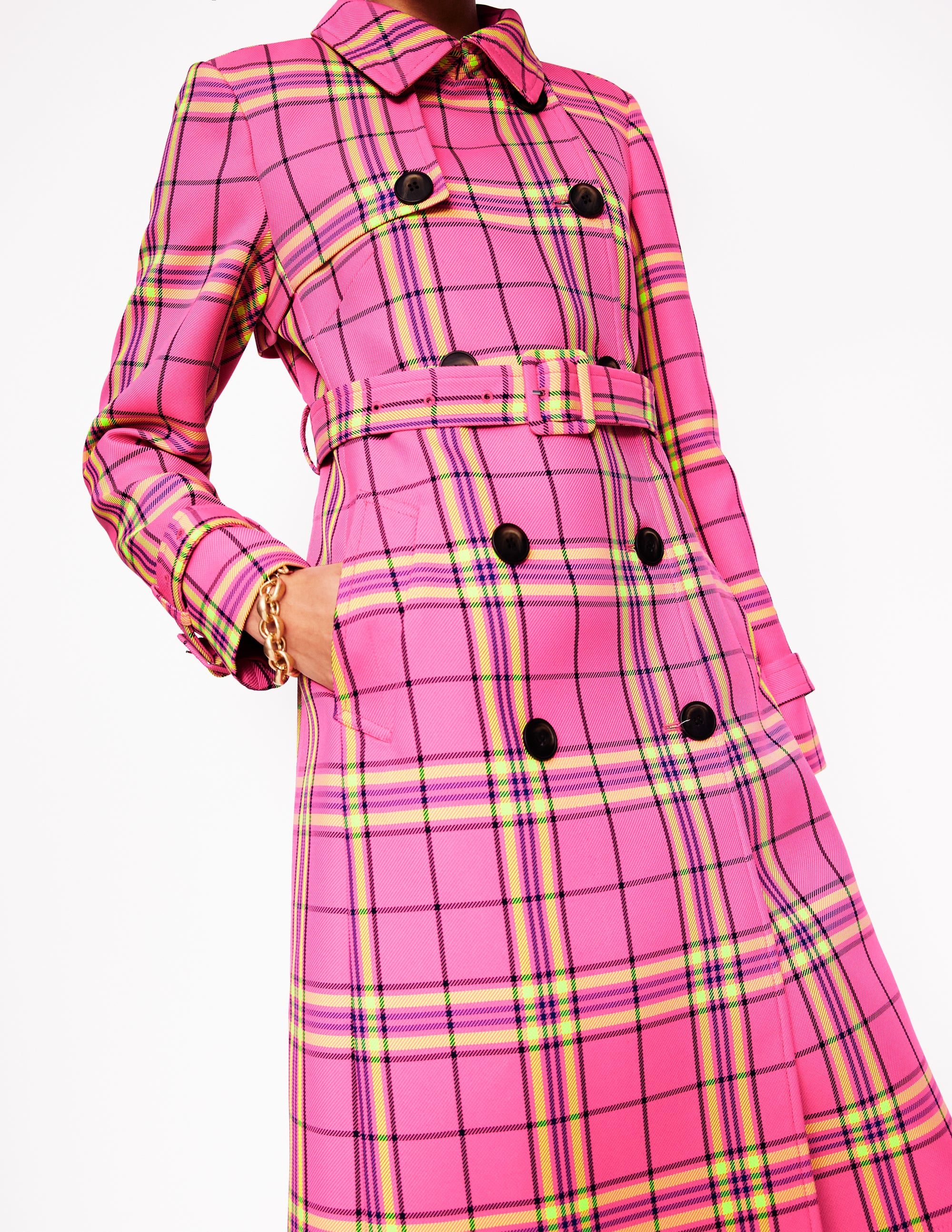  Cheltenham Trench Coat-Pink Neon Check、mySite、ashleygrahame