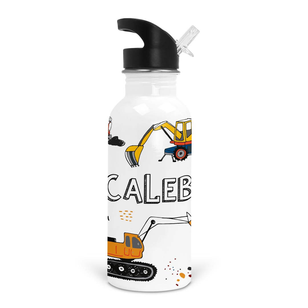 Construction Trucks Personalized Kids Water Bottle、mySite、layawaytickets