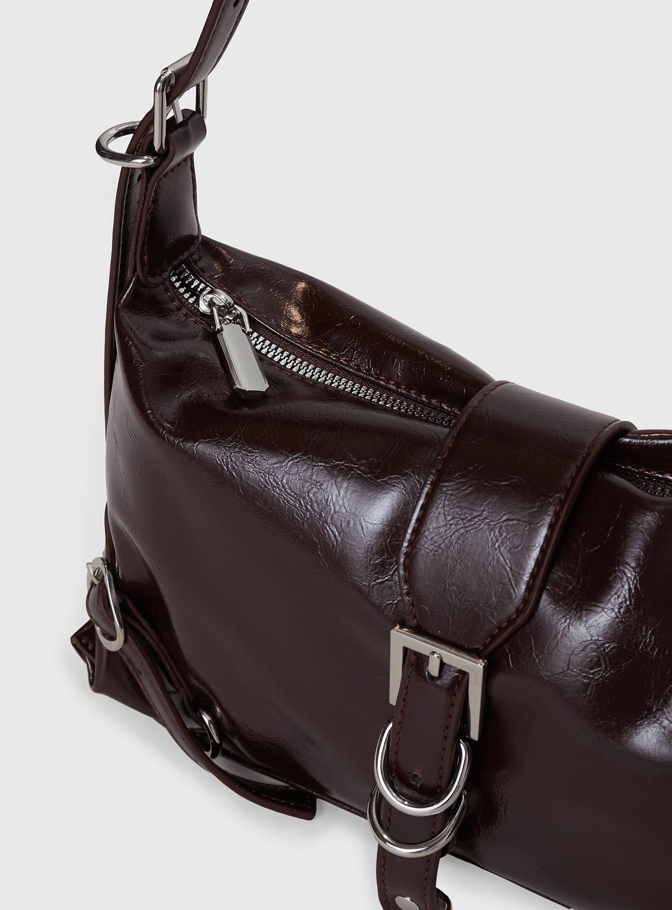 Anatolius Shoulder Bag Brown、mySite、solidvoid