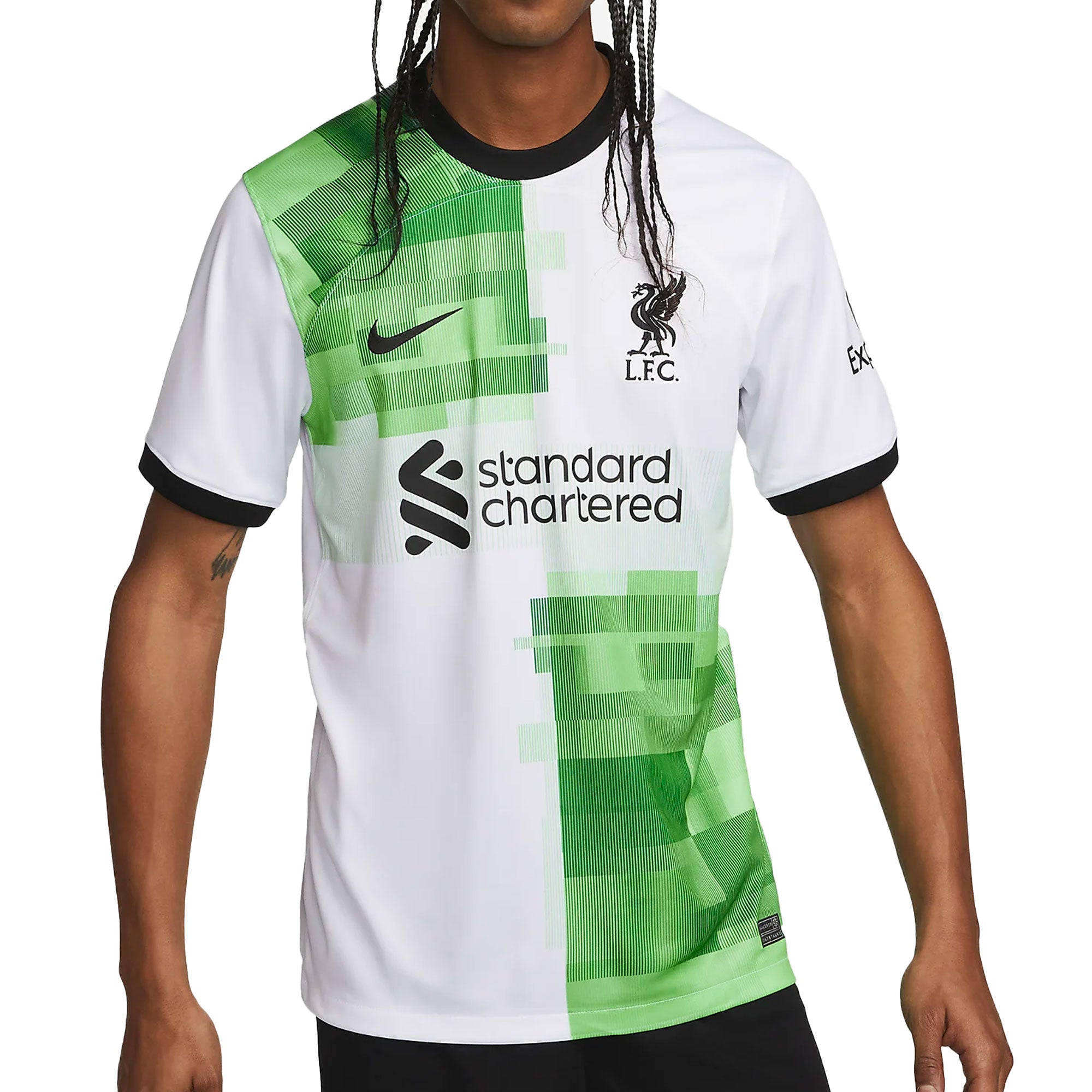 Nike Men's Liverpool 2023/24 Away Jersey White/Green、mySite、bottomscart