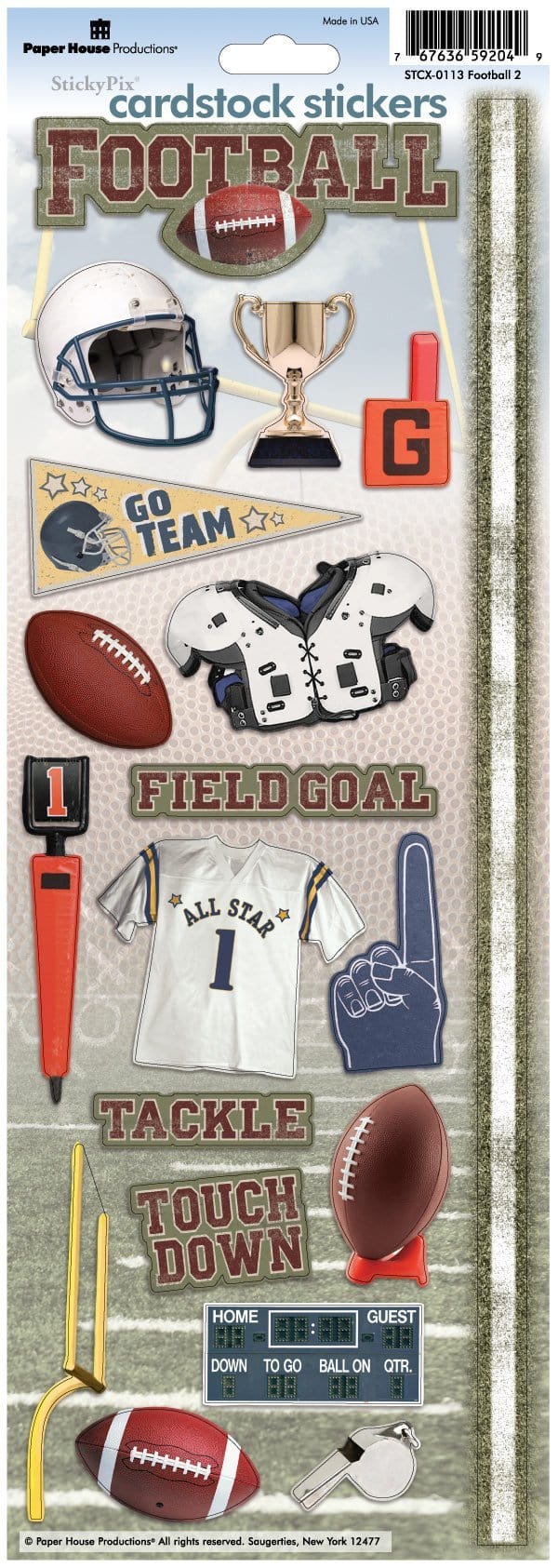  Scrapbook Stickers - Football、mySite、ghnorth