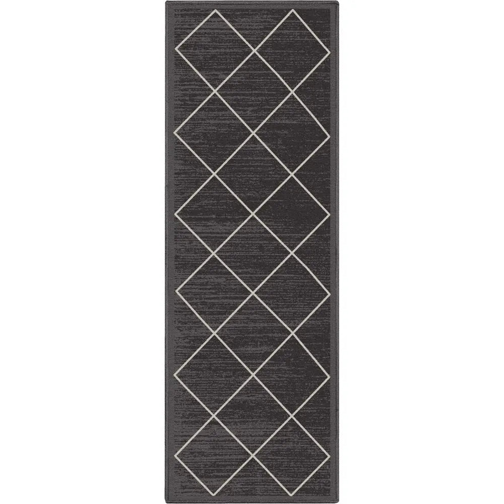 Clover Grey Modern Trellis Flat-Weave Cotton Backing Rug、mySite、gigharbornorthrealestate