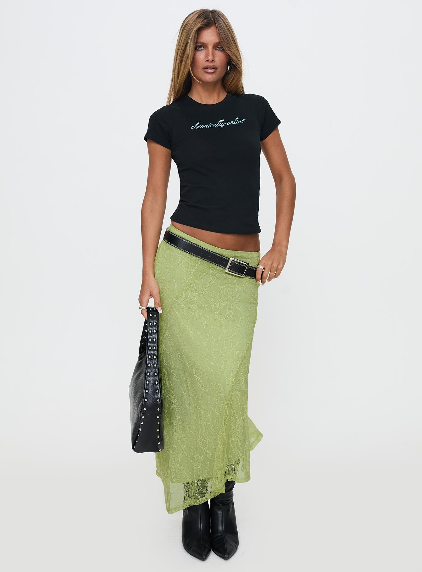 Chronically Online Graphic Top Black、mySite、solidvoid