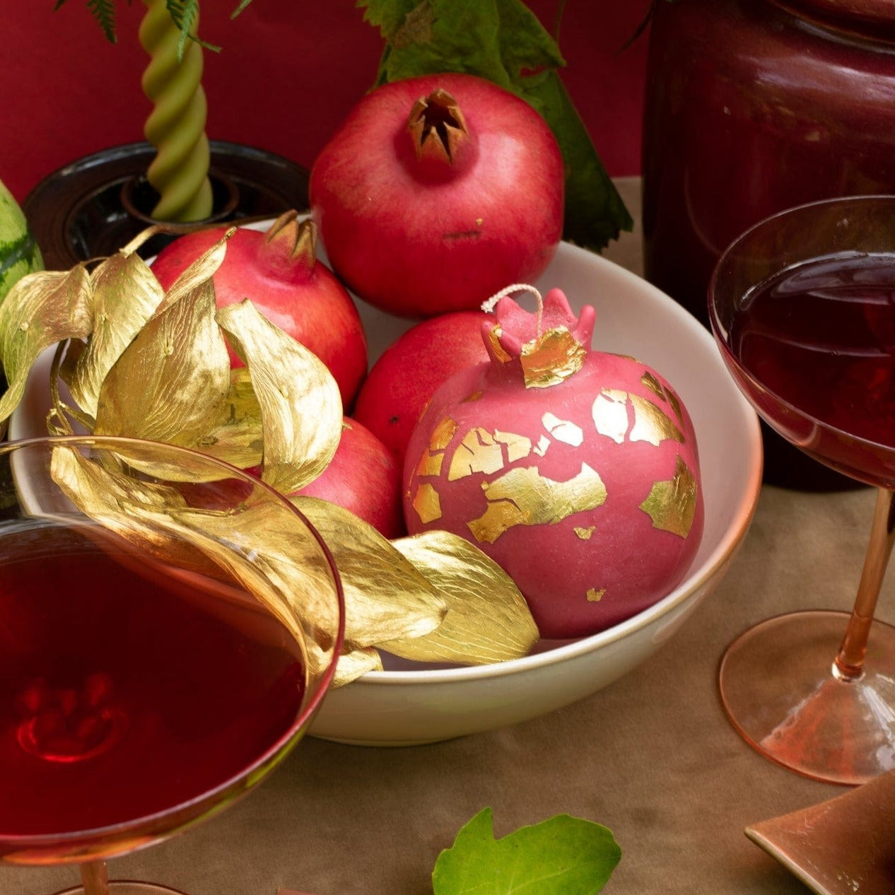 Pomegranate Gold Leaf Candle、mySite、topwebapps