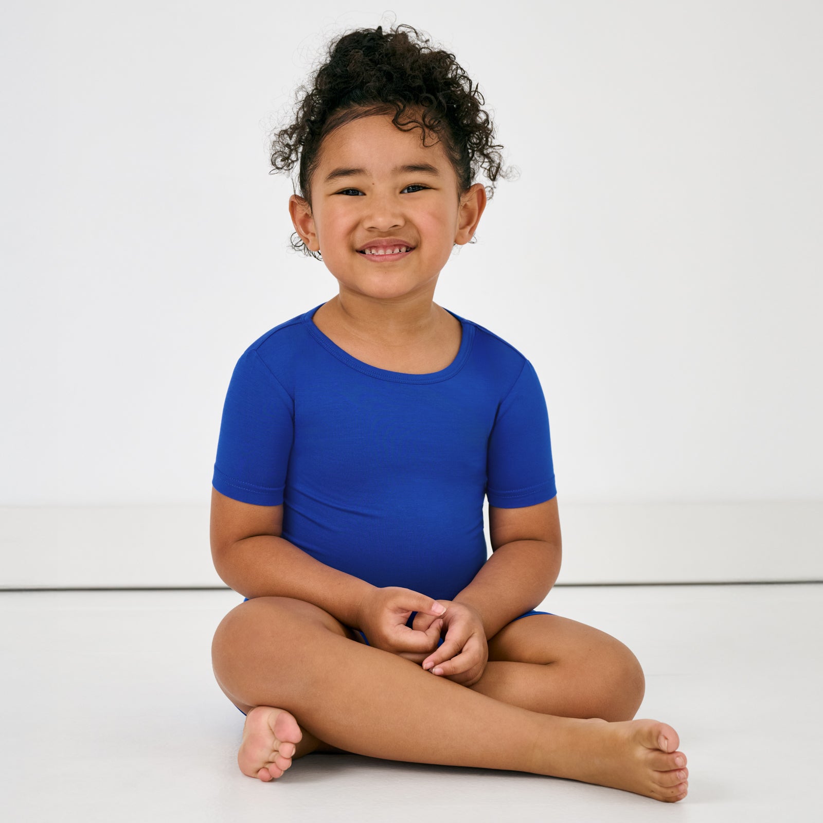  Electric Blue Two-Piece Short Sleeve & Shorts Pajama Set、mySite、layawaytickets