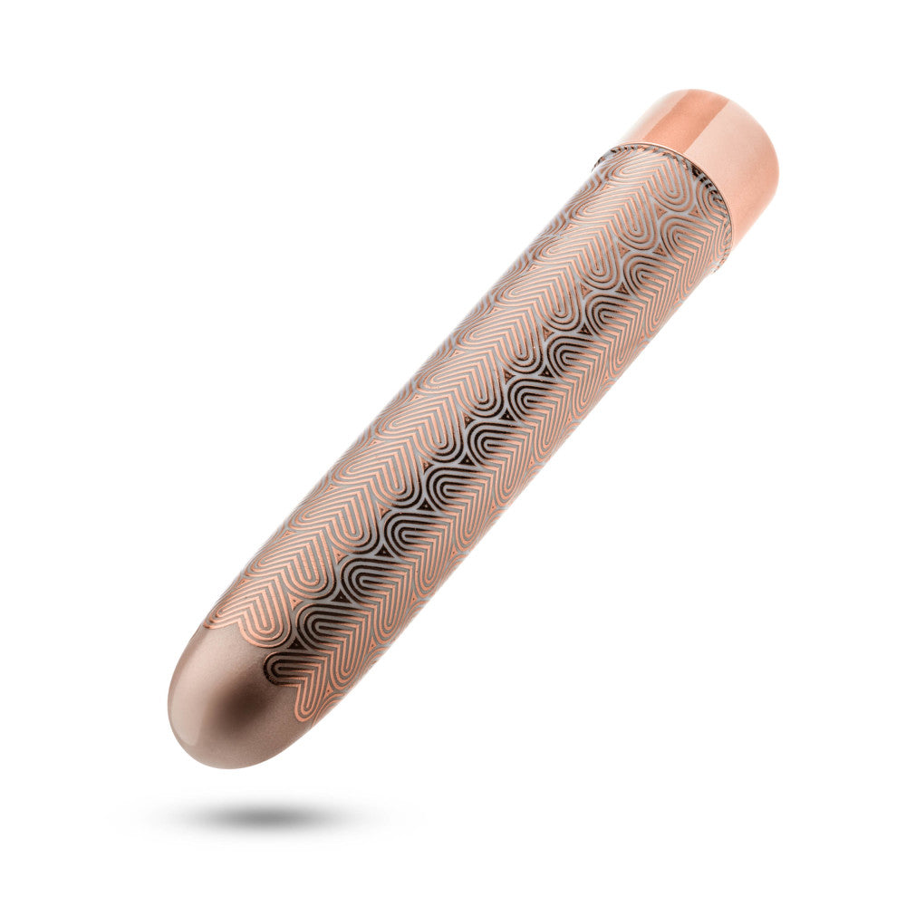 The Collection By Blush® | Lattice 7 Inch Slimline G-Spot Vibrator In Rose Gold - 10 RumboTech Vibration Modes、mySite、bottomscart