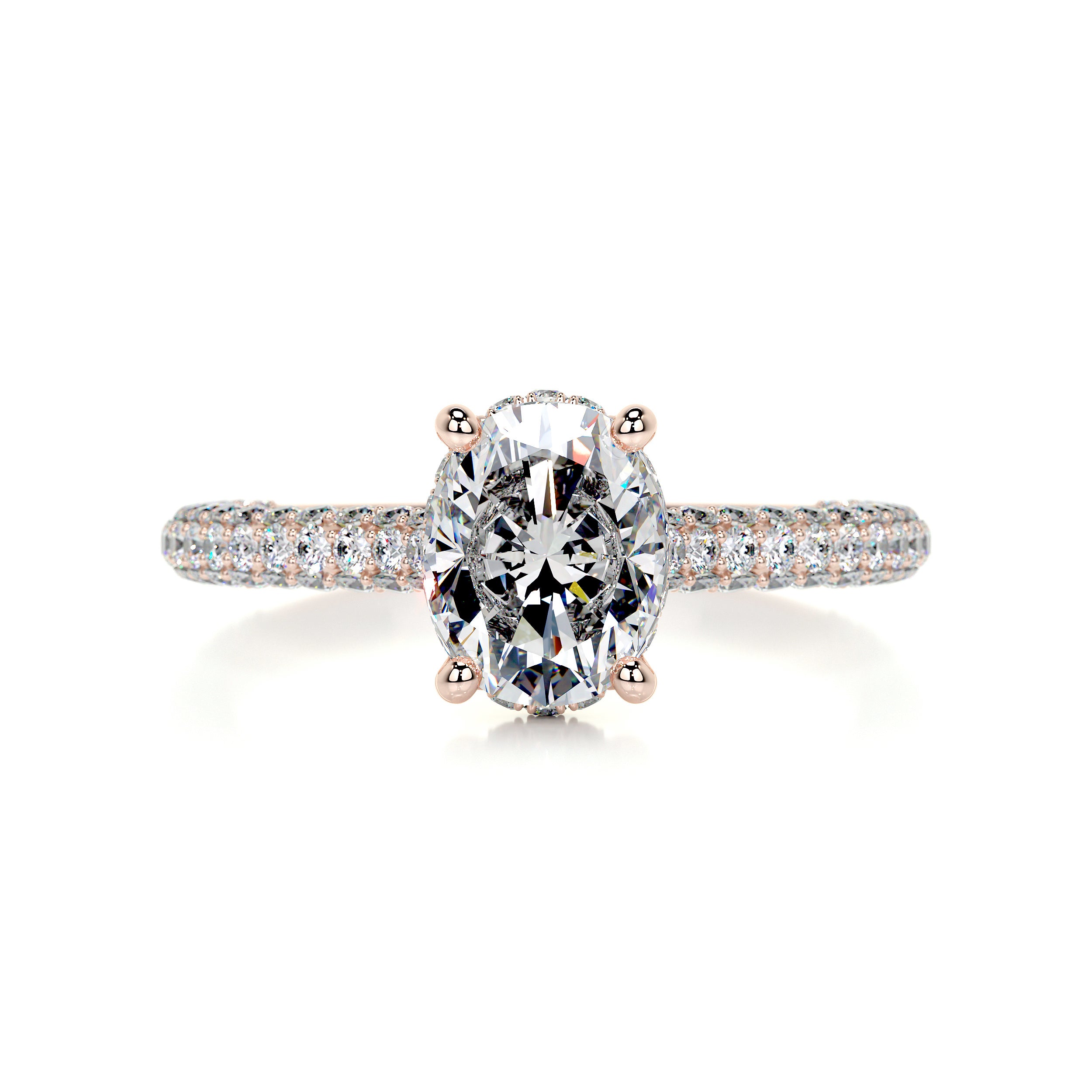 Rebecca Moissanite & Diamond Ring -14K Rose Gold、mySite、hinf8tx79