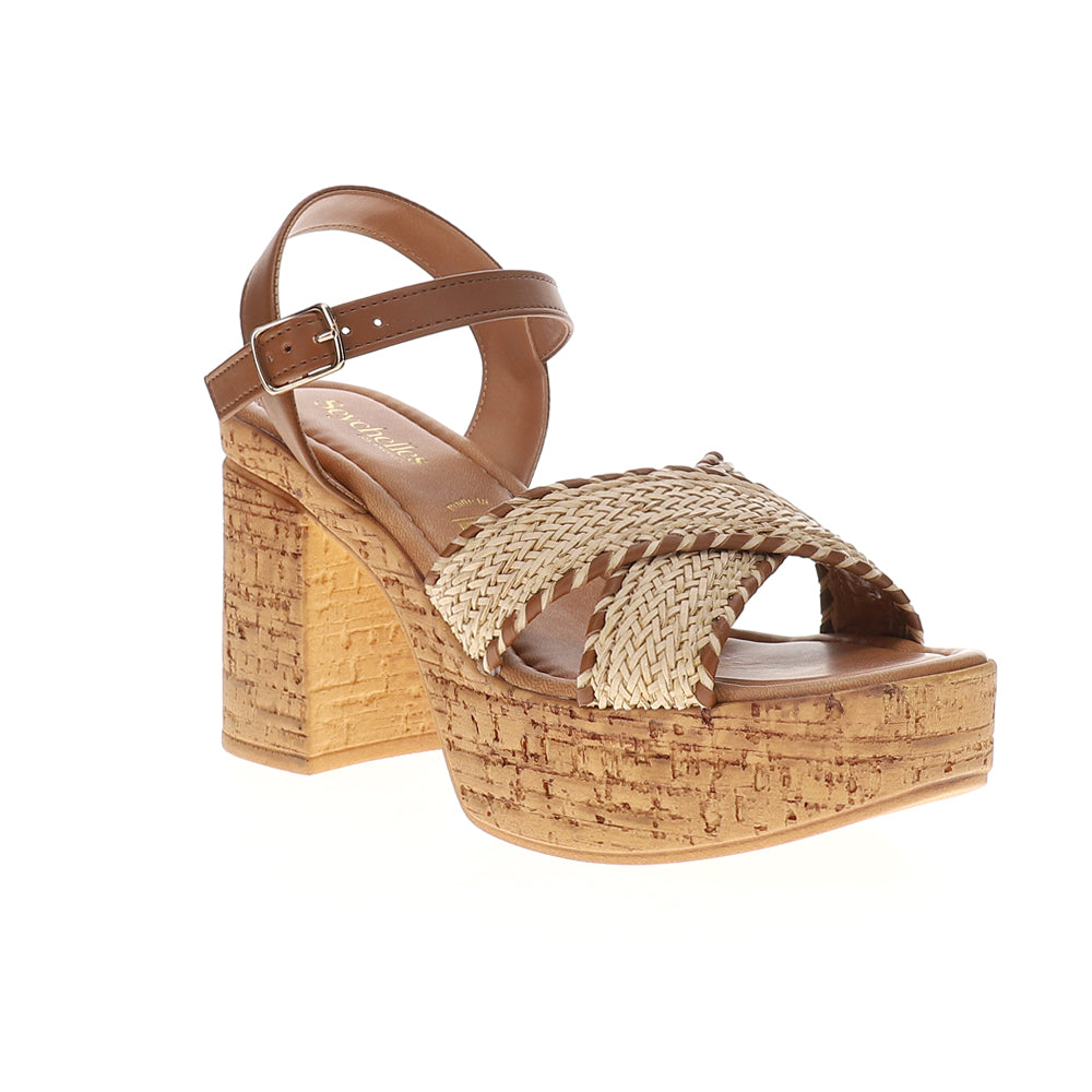 Bravo Platform Block Heel Strappy Sandals、mySite、gtrtttuynbv